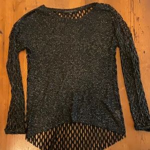 Generation Love Metallic KnitTop Black Silver XS/S